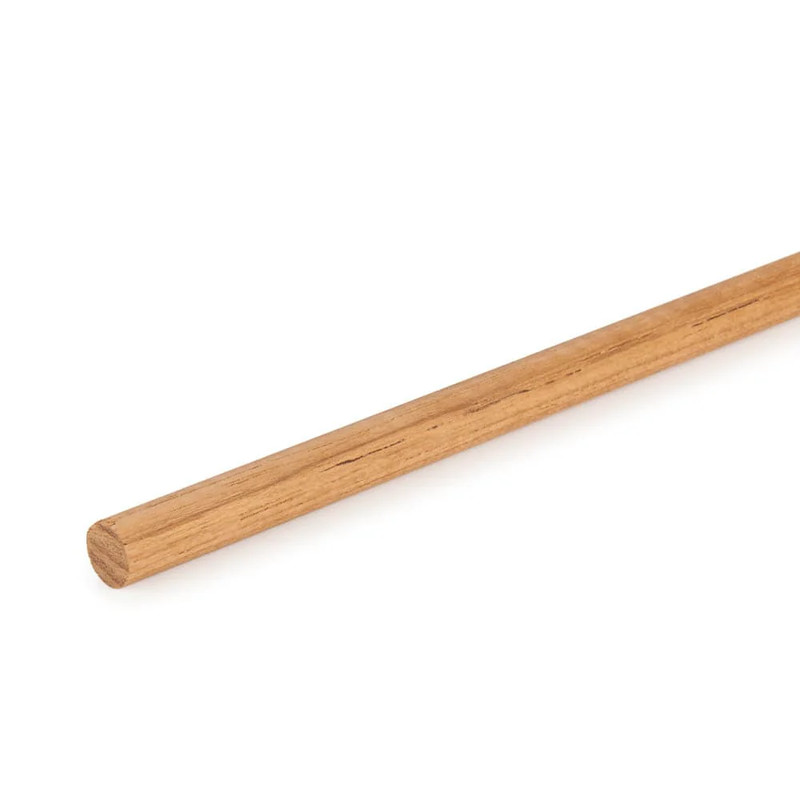 36" Round Wood Dowel - Species:Teak - Diameter:1/4"